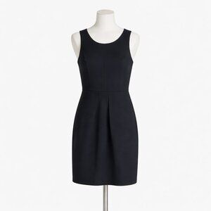 Madewell Scuba Boxpleat Racerback Mini Dress Pockets Black 2 Minimalist